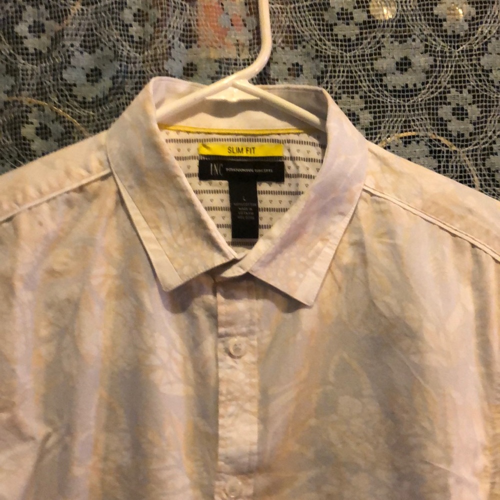 INC floral patterned dress shirt